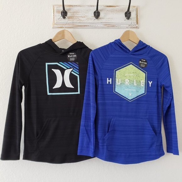 NWT - Hurley (set of 2) Performance Youth Hooded Long Sleeve Tee - Size M(10/12) - Picture 6 of 9